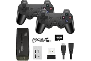 ONMDQS Home Video Game Console, 2.4G 4K TV Wireless Retro Game Console with Dual Wireless Controllers Plug & Play Video Game Stick, Support Archive High Definition HDMI Output Adults Kids Great Gift