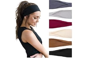 TERSE Stirnbänder Damen Stirnband Sport Haarbänder Elastisch Breit Haarreife für Frauen Yoga Workout Headbands