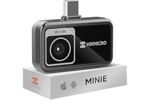 HIKMICRO MiniE Thermal Camera Android/iOS, 96×96 IR Resolution, 192×192 SuperIR Thermal Imaging Camera, No Battery, for Phone/Tablet,USB-C Port,Support iPhone 15/16/17 (Excludes Accessories)