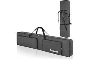 IBVIVIC Housse pour clavier 88 touches, 138 x 36 x 17 cm, résistante à la déchirure et à l'eau, rembourrage en mousse de 10 mm d'épaisseur, sac Gig Bag 600D Oxford, gris