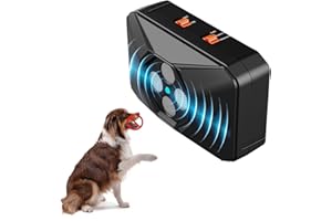 WUGEIN Antiabbaio per Cani, 30 Ft Anti Abbaio per Cani, 3 Modi Ultrasuoni per Cani Interni Esterni Antibell per Cani di Piccola Grandi Taglia Media Anti Bell