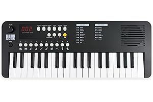Axus 37 Mini Portable Keyboard in Midnight Black - Fun Electric Piano for Beginners, USB-C or Battery Power