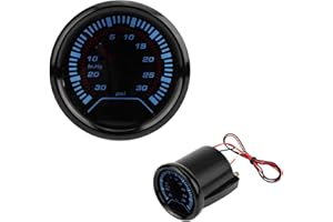 DEWIN Boost Gauge Universal 52mm Digital Boost Gauge Car Smoke Dial Face Turbo Boost Turbocharged Pressure Gauge