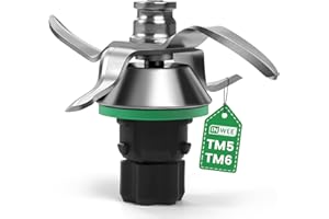 Inwee Gruppo Coltelli per Bimby TM5 e TM6, Lama di Ricambio Completa di Guarnizione, Accessorio per Robot da Cucina Gruppo Coltelli Bimby TM5 Acciaio Inox, Ricambio Originale per Bimby TM5 e TM6