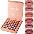 HANDAIYAN 6PCS Matte Lip Gloss Set Waterproof Long Lasting Red Velvet Liquid Lipstick Lot Moisturizing Lipgloss Matte Plumper Lips Makeup Kit (B)