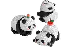 TIRFF 3 w 1 Panda zabawka do budowania, 983 klocki zaciskowe, zwierzę, mikro klocki, zestaw zabawkowy, zabawka konstrukcyjna dla dzieci, MOC, zestaw modelarski, nie pasuje do Lego (styl B)