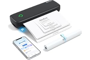 Bisofice L81 Thermal Printer A4, Inkless Portable printer Compatible with Android & iOS, Suitable for 2''/3''/4''/A4 thermal paper, Bluetooth Printer for Office, Travel, Study, Home - Black