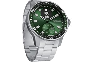 Withings Scanwatch Horizon, hybrydowy smartwatch z EKG, pomiarem tętna i oksymetrem, zielony, 43 mm
