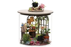 TOPBSFARNY 3D Stereoskopische Miniatur Puppenhaus Kit Montage Spielzeug DIY Modell Holzmöbel für Valentinstag Kreative Geschenke (The Magic Garden)
