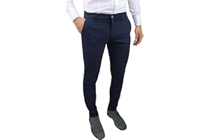 EVOGA Pantaloni Uomo Slim Fit Invernali Alta Sartoria Chino's Eleganti Casual