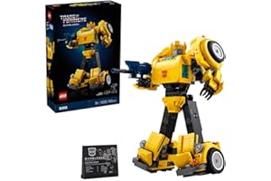 LEGO Icons Transformers Bumblebee Action Figure Robot da Collezione, Kit Modellismo da Costruire per Adulti a Tema Cinematografico Convertibile in Modalità Veicolo, Regalo per Uomo o Donna 10338