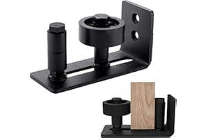 Helweet Prowadnica podłogowa do drzwi przesuwnych, 8 w, czarna, Stal węglowa, Drzwi stodoły