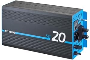 ECTIVE Reiner Sinsus Wechselrichter SSI 20-2000W, 20A, 12V auf 230V, Überlastschutz, Überhitzungsschutz, mit MPPT-Laderegler - Spannungswandler, Umwandler, Stromwandler, Batterieladegerät