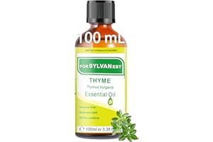 FORSYLVANEST Thymianöl 100ML, Natürliches ätherische Öle, Natürliche Thymianöl, Geeignet für Haut-, Körper- und Haarpflege, Diffusoren, Kerzen, Seifen, Handwerk und DIY