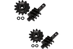 INJORA RC Stahl Wurm Getriebe Overdrive Getriebe Achse Differential Gang 13 14 16T für SCX24 Upgrade Teile C10 JLU Gladiator Bronco Deadbolt Axial 1/24 RC Crawler Wagen (2 * 13T)