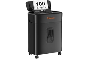Distruggidocumenti Bonsaii C231-D: 100 Fogli a Taglio Micrometrico, Sicurezza P-4 e Funzione Automatica per 30 Minuti, Cestino da 16 Litri - Proteggi la tua Privacy