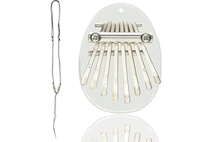 LEEWYOU Mini-Kalimba mit 8 Tasten Schlüssel Marimba,Acryl Thumb Piano Tragbares,Daumen Klavier,Marimbaphon Kalimba Marimba Kinder,Finger Percussion,Marimbaphon Instrument,Daumenklavier für Anfänger