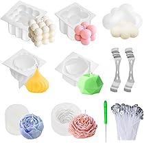 Mimoqk Silikon-Formenset - DIY Flüssigsilikon Für Harz, Seifen & Kerzen Selber Machen