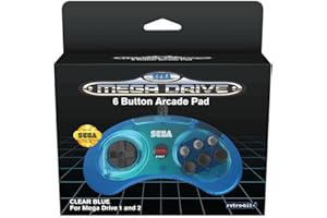 Retro-Bit Sega Md 6-Button Pad BLU - Not Machine Specific Electronic Game, Sega Megadrive