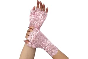 Wambere Gants en dentelle, mitaines vintage pour femme, broderie en dentelle, protection solaire, poignet de mariée, accessoires de fête, Halloween