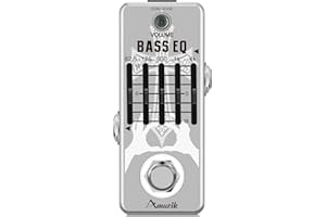 Amuzik Ecualizacion Guitarras Bass EQ Pedal Mini Analógico 5 Bandas Ecualizador de Sonido para Guitarra Eléctrica con True Bypass