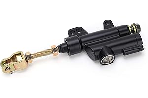 Pompa Freno Posteriore Moto, Fydun Universale Pompa Freni Posteriore Pit Bike Motocross ATV Cilindro Pompa Freno Cilindro Principale Idraulico, Eccellenti Prestazioni di Frenata(Nero)