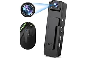 Onherm Cámara Espía Camufladas con Clip Trasero, Funciona sin Internet, Cámara Oculta 1080P HD con Monitoreo de Movimiento y Visión Nocturna, Grabación de Video y Audio, Lente Ajuste de 180°