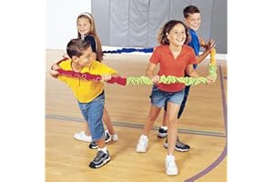 KIKIGOAL 12 Feet Elastic Fleece Cooperative Stretchy Band, Creative Movement Prop for Group Activities