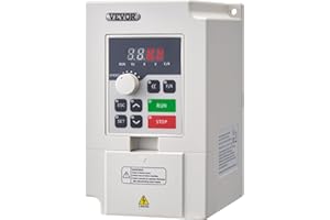 VEVOR Azionamento a Frequenza Variabile VFD 4HP 3KW 14A Ingresso Monofase/Trifase CA 0-220V Ingresso 50/60Hz, Frequenza Variabile Uscita 0-2000Hz VFD per Controllo Velocità Motore Mandrino