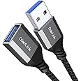 QianLink USB 3.0 Extension Cable (3.3FT), Nylon Braided USB Extender Compatible with Webcam, Camera, Phone, Hub, Mouse, Keyboard, Printer, Hard Drive, Headset (Gray)