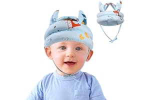 CYIECW Casque de Sécurité Bébé, Chapeau de Protection pour Bébé, Chapeau de Coton pour Enfant Réglable Casque, Casque Bebe Antichoc Protection, pour Enfant 0-4 Ans Apprendre à Ramper et Marcher