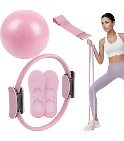 Set Yoga E Pilates 11 Pezzi Nybhyjka - Anelli, Bande, Palla E Accessori Per Allenamento Casa