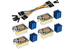 KINGPRINT TMC2130 V3.0 Schrittmotor StepStick Silent Silent Drive mit Kühlkörper für 3D-Drucker-Steuerungsplatine 4st (SPI)