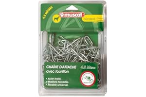 Zolux - Chaîne d'attache de 4,5 mètres avec système anti-torsion pour chien