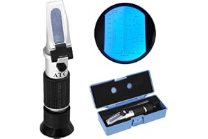 QWORK® 4-i-1 frostskyddsrefraktometer, vätskekylningstestare av etylenglykol och propylenglykol med batterisyramätning, för b
