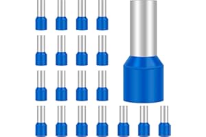 100 Pièces Cosse 16 mm² Bleu, Hanibos Embouts de Câble Isolés, Embout Fil Electrique Souple Connecteurs de Câble (16 mm² x 12 mm)