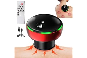 ‎Exsivemy Electric Cupping Therapy Set, Red Light Cupping Therapy Massager Adjustble Temp Suction Vacuum Cupping Gua Sha Massager for Neck Shoulder Back, with Remote Control