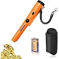 RVGIVE Metal Detector Pinpointer, Waterproof Handheld convenient Pin Pointer Wand with Battery and Holster, 360°Scanning Locating Gold Coin Silver Jewelry - Orange