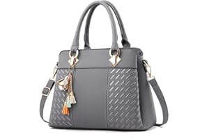 KEEPOP Women Purses Satchel Handbags Ladies Designer Top Handle Tote Bag PU Leather Bag