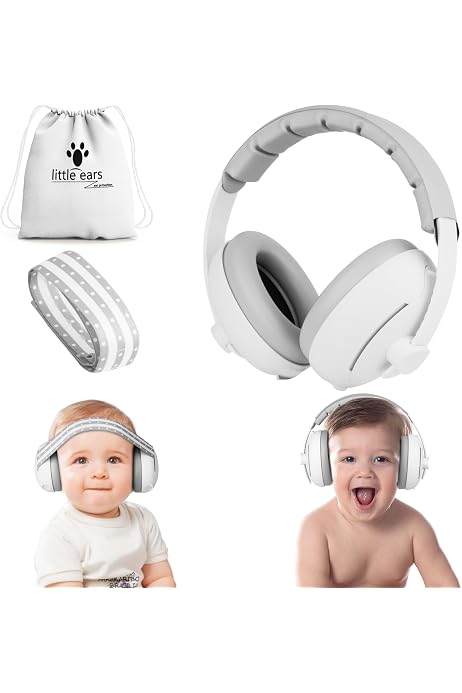 Casque Anti-Bruit Bébé 2 En 1 - 3 à 48 Mois - Réduction Bruit 27 DB - Léger Et Réglable