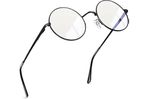 Joopin Occhiali Anti Luce Blu Uomo Donna Vintage Rotondi Trasparenti Occhiali per Computer Gaming Gioco TV Telefonino