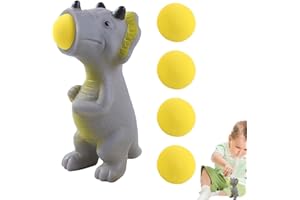 GENERIC D-inosaur Popper Toy for Children, Ball Launcher D-ino Includes 5 Foam Balls, Promotes Motor Skills & Hand Eye Coordination, for Indoor & Outdoor, Soft Material