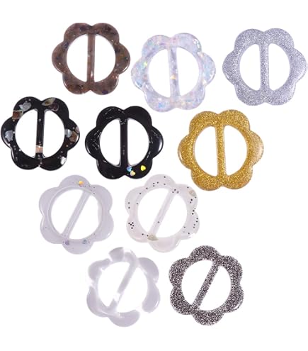 10 Clips Pour Vêtements – 5 Métal + 5 Plastique – Pour T-shirts, écharpes, Fixation Discrète Et Stylée - 8