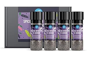 Marchio Amazon - Happy Belly - Mix di pepe con macinino, 140 g, 35 g (Confezione da 4)