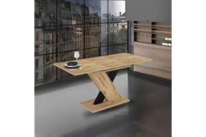 TOSCOHOME Tavolo allungabile colore rovere con dettaglio nero 120x75 cm - Axi