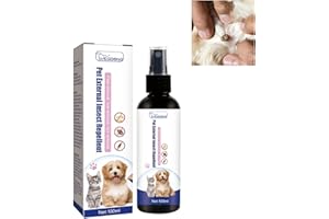 BAINUAI Hautpflegespray Milben Hund Grasmilben bekämpfen Juckreiz Milbenspray Regeneriert die Haut bei Reizungen & Entzündungen, Bei Juckreiz durch Milben Hund, Milben Katze, 100ml