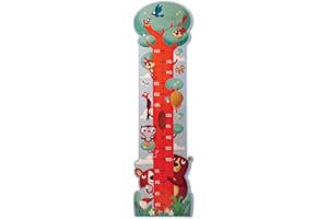 Dida – Metro Crescita Bambini in Legno | Modello “Grande Albero” con Animali del Bosco | Metro da Parete 80–150 cm | Legno di Betulla, Decorazione Cameretta, Made in Italy