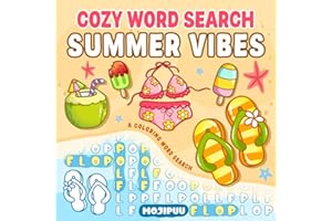 Cozy Word Search Summer Vibes: Cute and Comfy Coloring Word Find Puzzle Books for Adults and Teens Relaxation