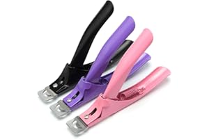 MWOOT 3 Stücke Falsche Nagelknipser Acryl Nägel Clipper, Rostfre Edelstahl Nagelspitzen Cutter Trimmer Maniküre Werkzeug für Künstliche Gel Acryl Nagel