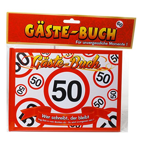 Geburtstag Gästebuch 50 Jahre Verkehrsschild Gäste Buch